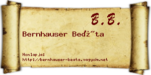 Bernhauser Beáta névjegykártya